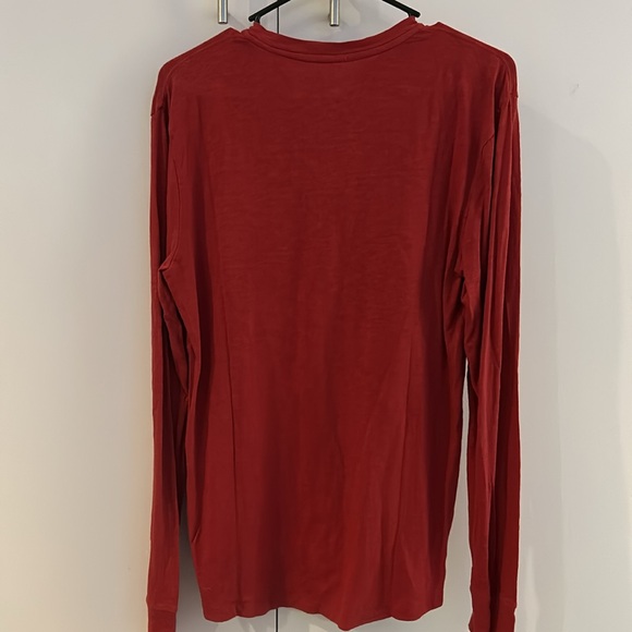 Gap Red Long Sleeve Henley Size Small 100% Cotton Unisex - Picture 3 of 6